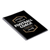 Carnet Idées cadeaux du logo de l'entraîneur de football (Côté Droit)