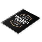 Carnet Idées cadeaux du logo de l'entraîneur de football (Côté gauche)