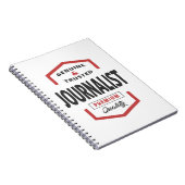 Carnet Idées Cadeaux Logo Journaliste. (Côté Droit)