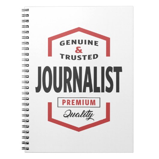 Carnet Idées Cadeaux Logo Journaliste. (Devant)