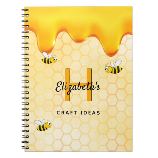 Carnet Idées de bricolage de gouttes de miel d'abeilles h (Devant)