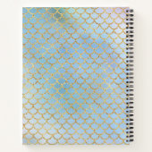 Carnet Idées de création d'écailles de sirène bleu clair, (Dos)