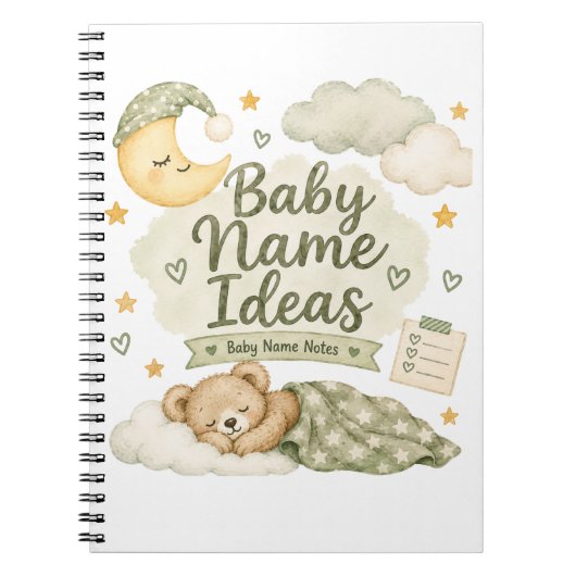 Carnet Idées de prénoms pour bébé (Devant)