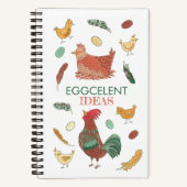 Carnet Idées élégantes amusantes Pun de poulet (Recto)