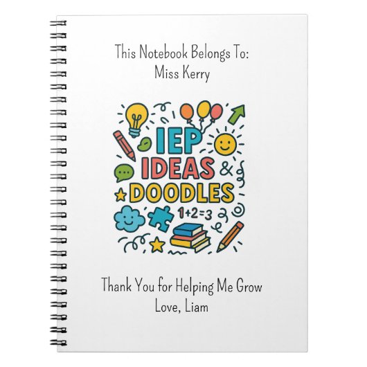 Carnet IEP Ideas, Doodles & Snacks | Inclusion (Devant)