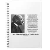 Carnet If- by Rudyard Kipling Motivation Advice Poem (Devant)
