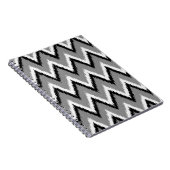 Carnet Ikat Chevron Gris / Gris, Noir & Blanc (Côté Droit)