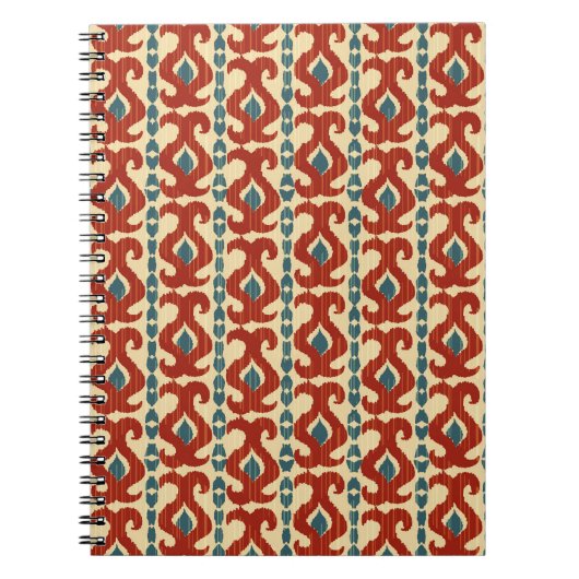 Carnet Ikat Elegance : Conception Motif transparente. (Devant)