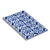Carnet Ikat Moorish Damask - bleu cobalt et blanc (Côté Droit)