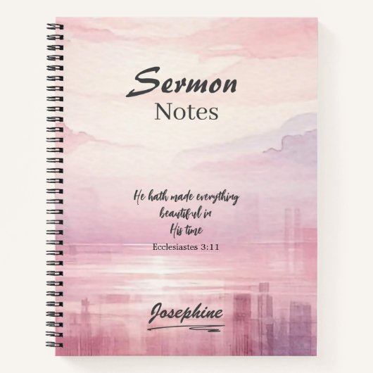 Carnet Il A Tout Fait Beau Coucher De Soleil Aquarelle (Devant)