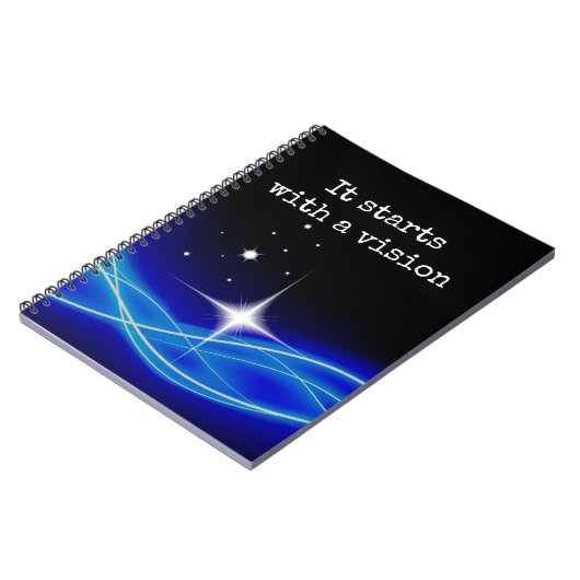 Carnet Il Commence Par Un Ordinateur Portable Vision (Côté gauche)
