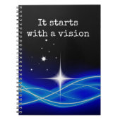 Carnet Il Commence Par Un Ordinateur Portable Vision (Devant)