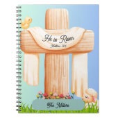 Carnet Il est ressuscité Matthieu 28:6 Croix chrétienne  (Devant)