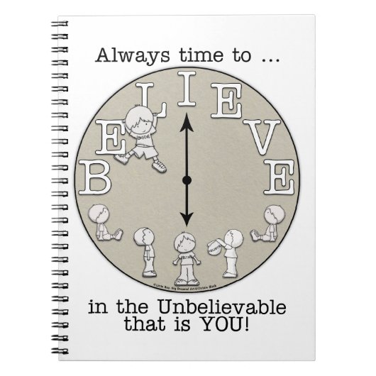 Carnet Il est temps de croire-petit garçon et horloge (Devant)