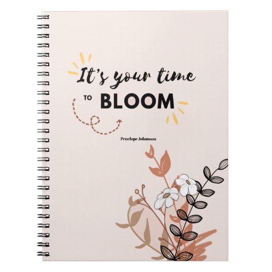 Carnet Il est temps de fleurir Gold Botanical Planner (Devant)