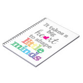 Carnet Il faut un grand coeur pour former des petits espr (Côté gauche)