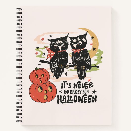 Carnet Il n'est jamais trop tôt pour Halloween (Devant)