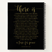 Carnet Il Y A Du Temps Pour Tout, Ecclesiastes 3:1-8 (Dos)