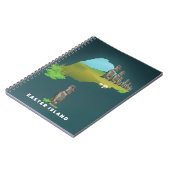 Carnet Île de Pâques Illustrated Carte imprimé affiche de (Côté gauche)
