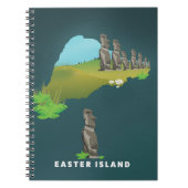 Carnet Île de Pâques Illustrated Carte imprimé affiche de (Devant)