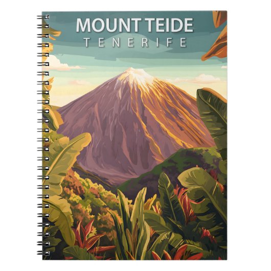 Carnet Îles Canaries du Mont vintage Teide Tenerife (Devant)