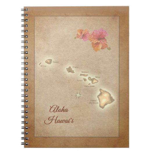 Carnet Iles d'Hawaii vintage Aloha (Devant)