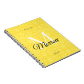 Carnet Illuminer Batik jaune Nom et année (Côté Droit)