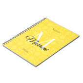 Carnet Illuminer Batik jaune Nom et année (Côté gauche)