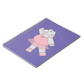 Carnet illusima Ballerine Hippopotame Violet (Côté gauche)