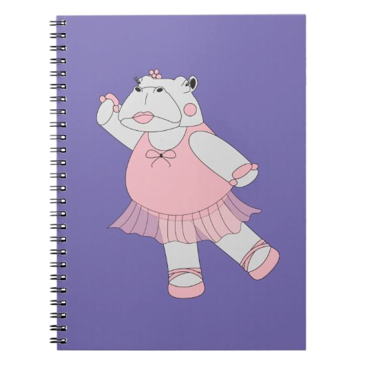 Carnet illusima Ballerine Hippopotame Violet (Devant)