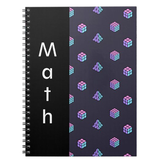 Carnet Illusion de cube géométrique modifiable - Texte (Devant)