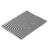 Carnet Illusion optique : Abstraite géométrique rayée. (Côté gauche)
