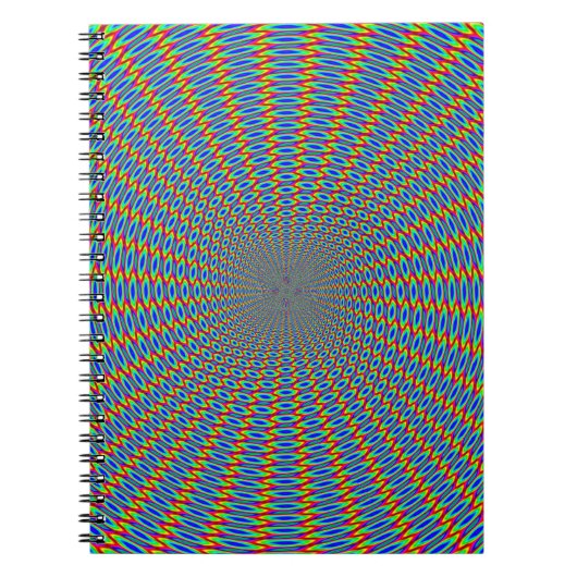 Carnet Illusion optique design abstrait. (Devant)