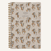 Carnet Illustrated Tiger Pattern Personalized Name Notes (Recto)