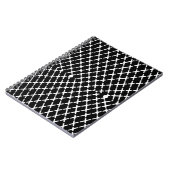 Carnet Illustration à damiers en noir et blanc (Côté gauche)