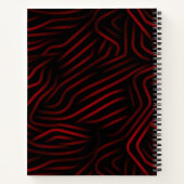 Carnet Illustration Abstraite de lignes rouges (Dos)