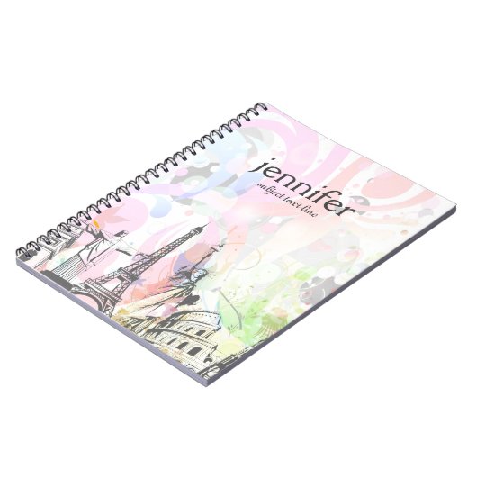 Carnet Illustration abstraite des monuments mondiaux (Côté gauche)