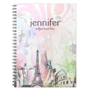 Carnet Illustration abstraite des monuments mondiaux