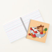 Carnet Illustration adorable de capybara dans un bain de (Intérieur)