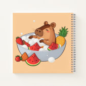 Carnet Illustration adorable de capybara dans un bain de (Dos)