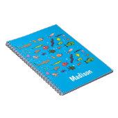 Carnet Illustration amusante de créatures marines (Côté Droit)