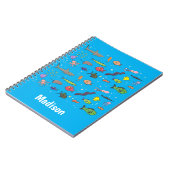 Carnet Illustration amusante de créatures marines (Côté gauche)