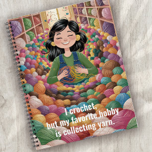 Carnet Illustration amusante du passe-temps de filature