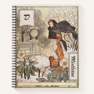 Carnet Illustration Art Nouveau du jardin d'hiver de déce