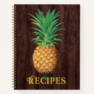 Carnet Illustration botanique d'ananas contre l'acajou