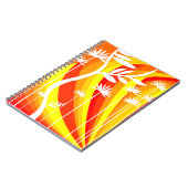 Carnet Illustration botanique orange et blanc (Côté gauche)