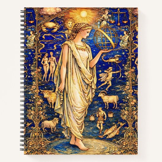 Carnet Illustration céleste de la déesse du zodiaque Art (Devant)