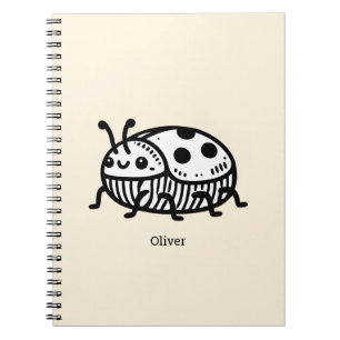 Carnet Illustration Charmante du coléoptère tiré à la mai