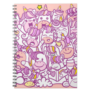 Carnet Illustration, Collection de licorne et de poney mi