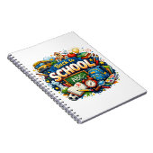 Carnet Illustration colorée de rentrée scolaire (Côté Droit)